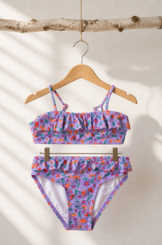  Μαγιό Bikini floral για μικρά κορίτσια AC-1467 ΛΙΛΑ