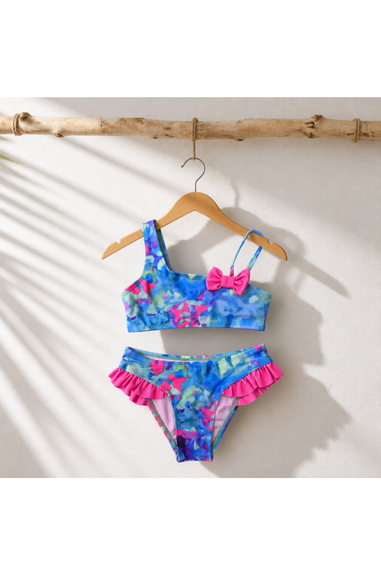 Μαγιό Bikini Λεοπάρ για μικρά κορίτσια AC-1427 φούξια