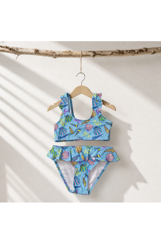 Μαγιό Bikini  για μικρά κορίτσια LA-710 Γαλάζιο
