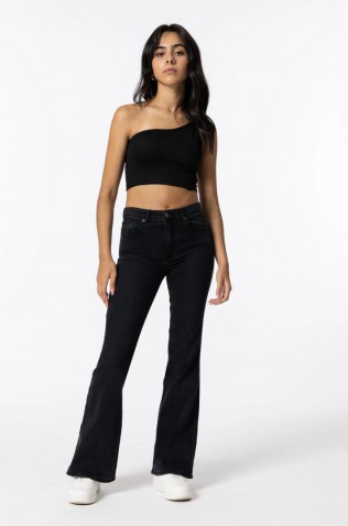 Ψηλόμεσο τζιν flare  ΓΙΑ ΚΟΡΙΤΣΙΑ TIFFOSI 10051560-P10 ΜΑΥΡΟ