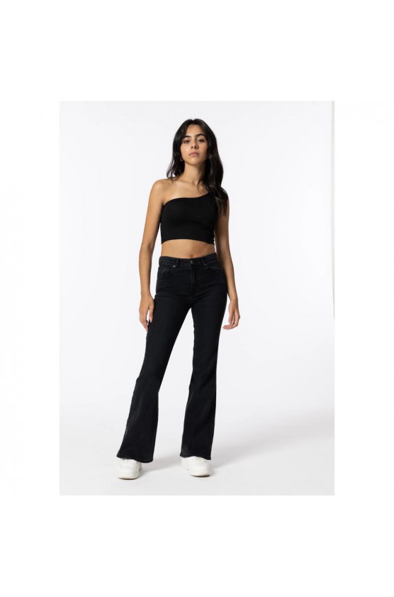 Ψηλόμεσο τζιν flare  ΓΙΑ ΚΟΡΙΤΣΙΑ TIFFOSI 10051560-P10 ΜΑΥΡΟ