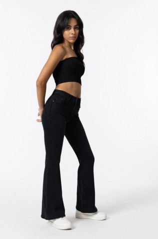 Ψηλόμεσο τζιν flare  ΓΙΑ ΚΟΡΙΤΣΙΑ TIFFOSI 10051560-P10 ΜΑΥΡΟ