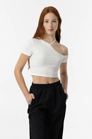 ΜΠΛΟΥΖΑ Cropped Cut Out  ΓΙΑ ΚΟΡΙΤΣΙΑ TIFFOSI 10054057-001 OFF WHITE