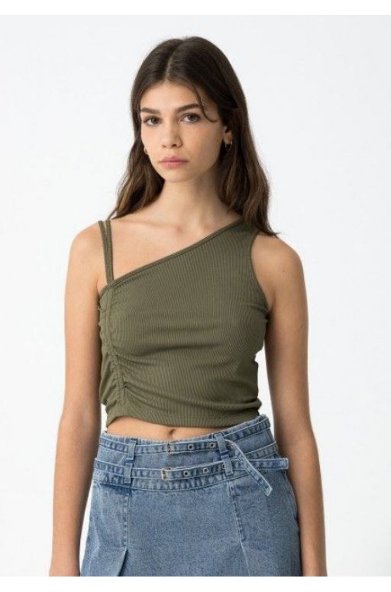 CROP TOP AΜΑΝΙΚΟ ΓΙΑ ΚΟΡΙΤΣΙΑ  TIFFOSI 10059305-829 XAKI