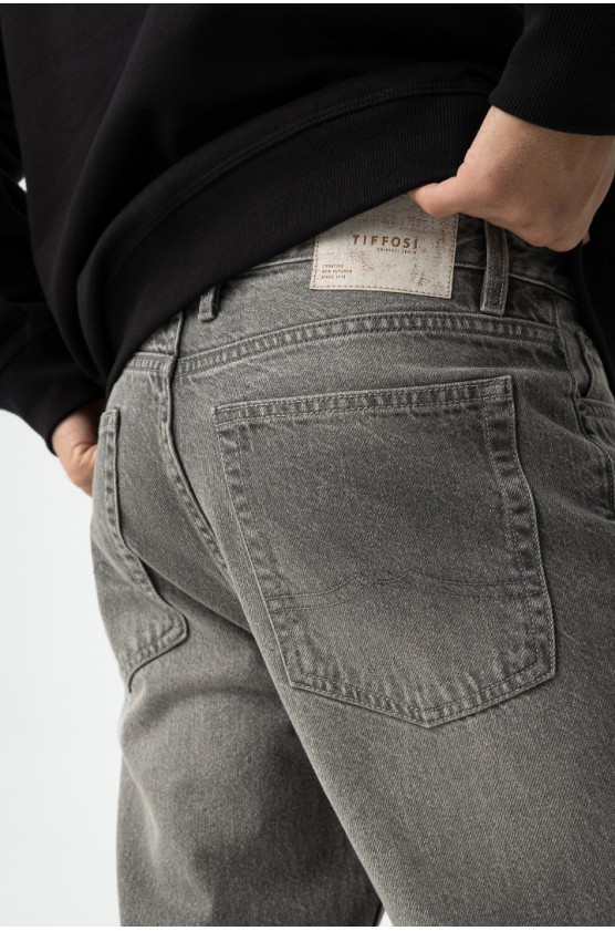 Παντελόνι Τζιν Wayne Relaxed Fit  για αγόρια Tiffosi 10062280-P10 γκρι