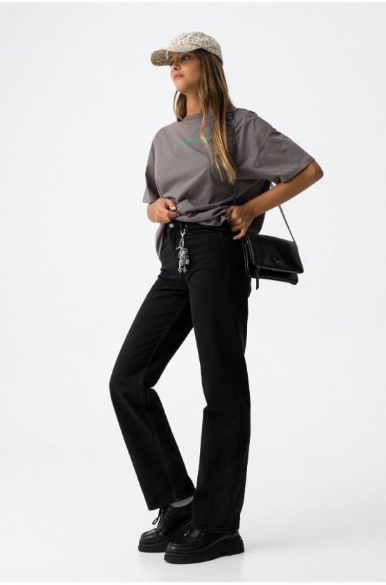 Τζιν Taylor Straight Fit ΓΙΑ ΚΟΡΙΤΣΙΑ TIFFOSI 10062745-P10 ΜΑΥΡΟ