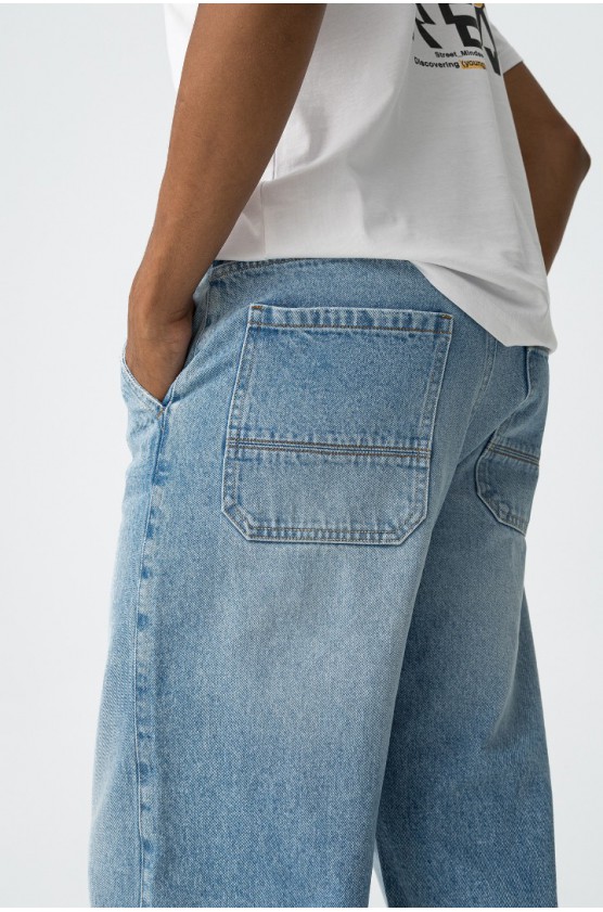 Παντελόνι Τζιν Chris Skater Fit  για αγόρια Tiffosi 10063224-M10 Μπλε