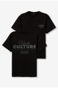 ΜΠΛΟΥΖΑ T-shirt preta Youth Culture ΓΙΑ ΑΓΟΡΙ TIFFOSI 10064443-000 ΜΑΥΡΟ