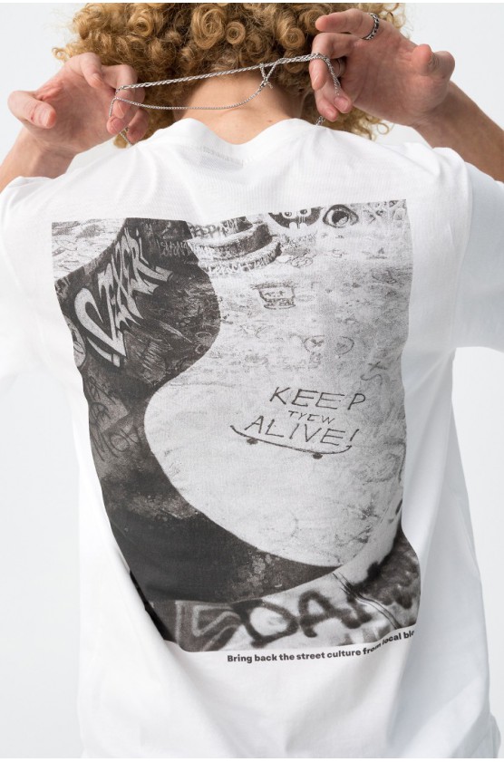 ΜΠΛΟΥΖΑ T-shirt Branca Casual ΓΙΑ ΑΓΟΡΙ TIFFOSI 10064444-001 ΛΕΥΚΟ