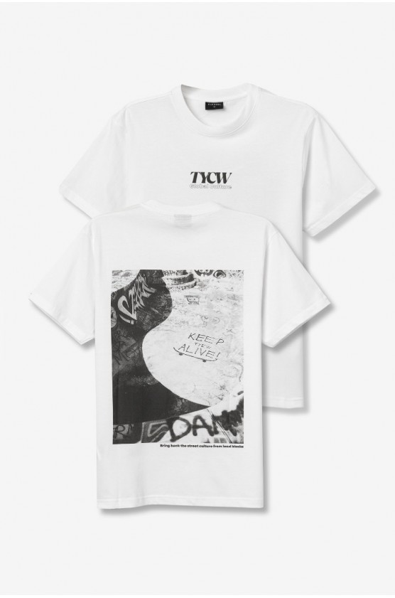 ΜΠΛΟΥΖΑ T-shirt Branca Casual ΓΙΑ ΑΓΟΡΙ TIFFOSI 10064444-001 ΛΕΥΚΟ