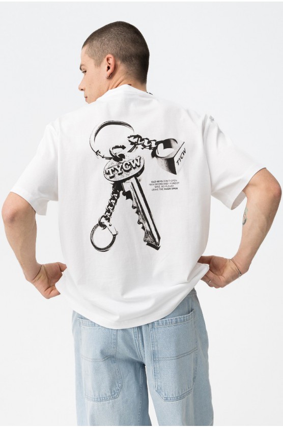 ΜΠΛΟΥΖΑ T-shirt Branca Casual ΓΙΑ ΑΓΟΡΙ TIFFOSI 10064472-001 ΛΕΥΚΟ