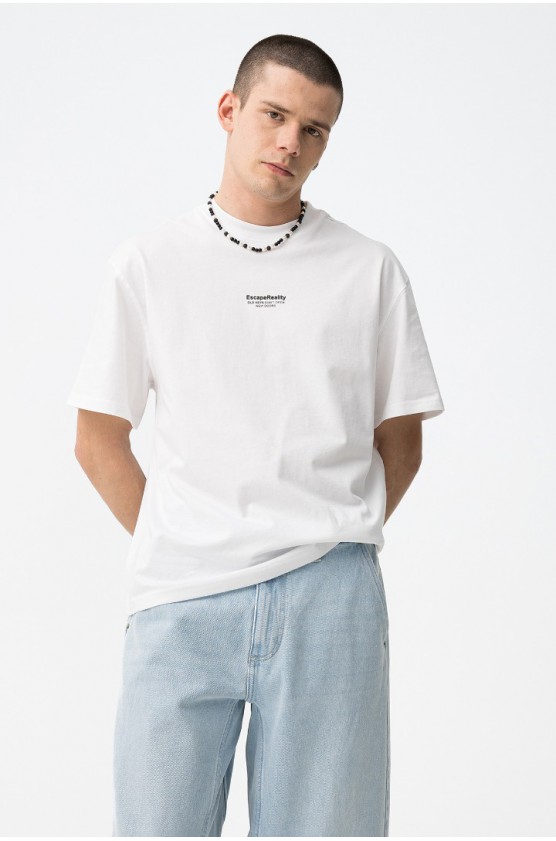 ΜΠΛΟΥΖΑ T-shirt Branca Casual ΓΙΑ ΑΓΟΡΙ TIFFOSI 10064472-001 ΛΕΥΚΟ