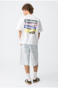 ΒΕΡΜΟΥΔΑ ΤΖΙΝ SUPER BAGGY ΓΙΑ ΑΓΟΡΙΑ  TIFFOSΙ 10064515-C10 ΓΑΛΑΖΙΟ