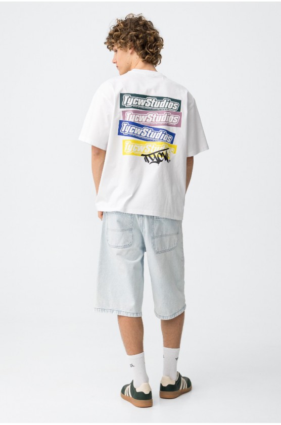 ΒΕΡΜΟΥΔΑ ΤΖΙΝ SUPER BAGGY ΓΙΑ ΑΓΟΡΙΑ  TIFFOSΙ 10064515-C10 ΓΑΛΑΖΙΟ