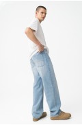 Παντελόνι Τζιν Oski Super Baggy  για αγόρια Tiffosi 10064531-M10 Μπλε ανοιχτό