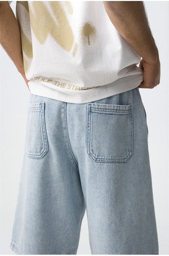 ΒΕΡΜΟΥΔΑ ΤΖΙΝ  BAGGY ΓΙΑ ΑΓΟΡΙΑ  TIFFOSΙ 10065256-C20 ΓΑΛΑΖΙΟ