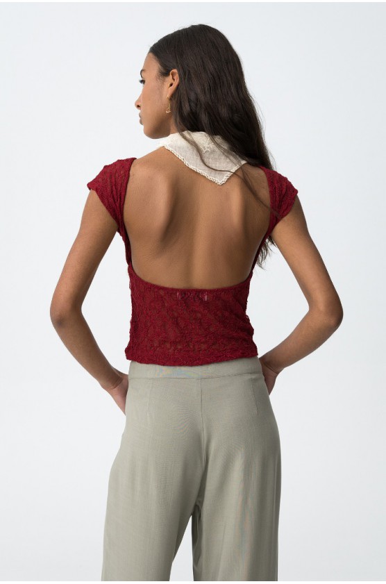 ΜΠΛΟΥΖΑ ΜΕ ΔΑΝΤΕΛΑ  ΓΙΑ ΚΟΡΙΤΣΙΑ TIFFOSI 10065531-546 ΜΠΟΡΝΤΟ