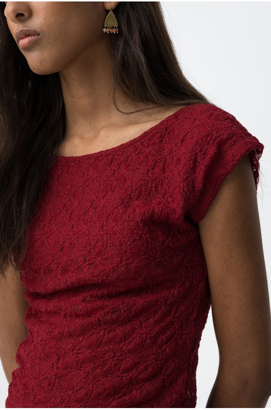 ΜΠΛΟΥΖΑ ΜΕ ΔΑΝΤΕΛΑ  ΓΙΑ ΚΟΡΙΤΣΙΑ TIFFOSI 10065531-546 ΜΠΟΡΝΤΟ