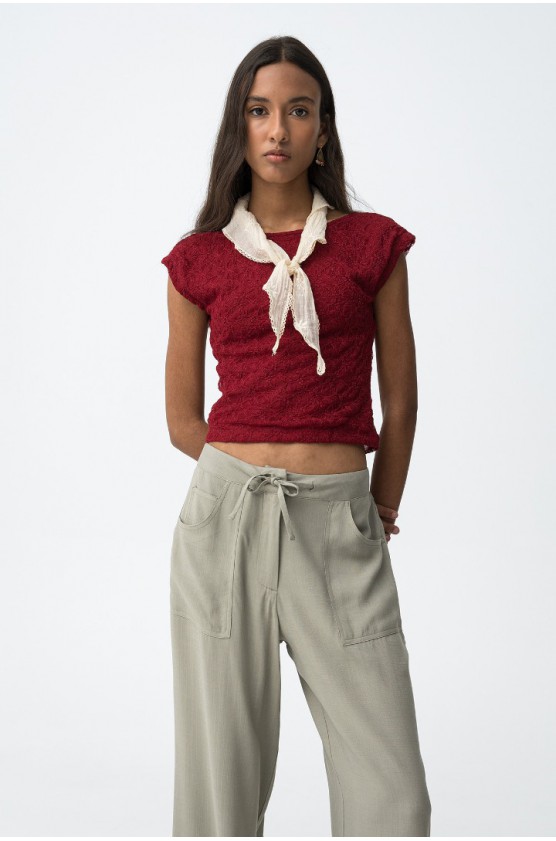 ΜΠΛΟΥΖΑ ΜΕ ΔΑΝΤΕΛΑ  ΓΙΑ ΚΟΡΙΤΣΙΑ TIFFOSI 10065531-546 ΜΠΟΡΝΤΟ