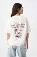 ΜΠΛΟΥΖΑ T-shirt Oversize gráfica  ΓΙΑ ΚΟΡΙΤΣΙΑ TIFFOSI 10065535_104 ΛΕΥΚΟ