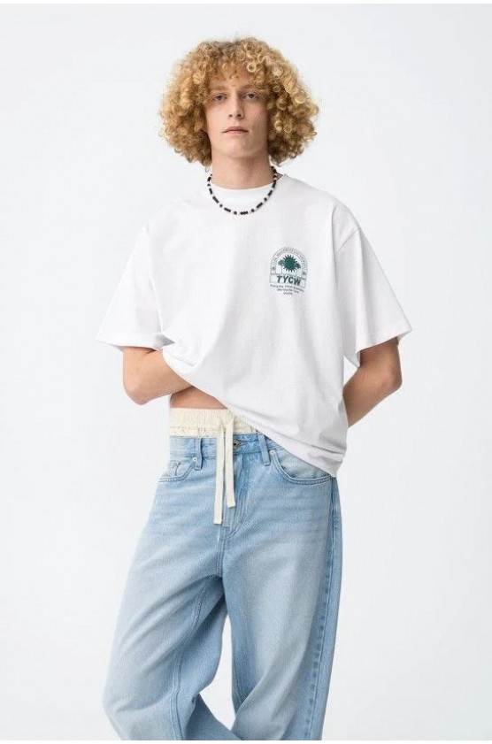 ΜΠΛΟΥΖΑ T-shirt  Casual ΓΙΑ ΑΓΟΡΙ TIFFOSI 10065759-001 ΛΕΥΚΟ