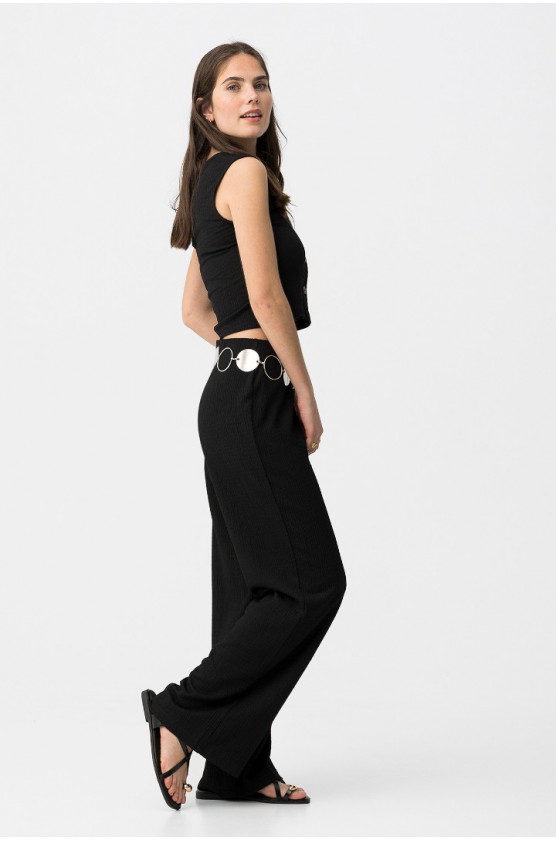 Παντελόνι με ανάγλυφη υφή ΓΙΑ ΚΟΡΙΤΣΙΑ TIFFOSI 10066516-000 ΜΑΥΡΟ