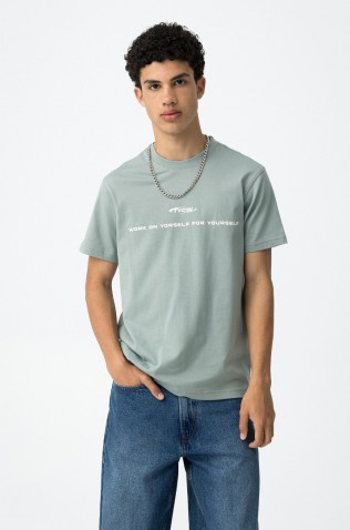 ΜΠΛΟΥΖΑ T-shirt  ΓΙΑ ΑΓΟΡΙ TIFFOSI 10058974-736 ΜΕΝΤΑ