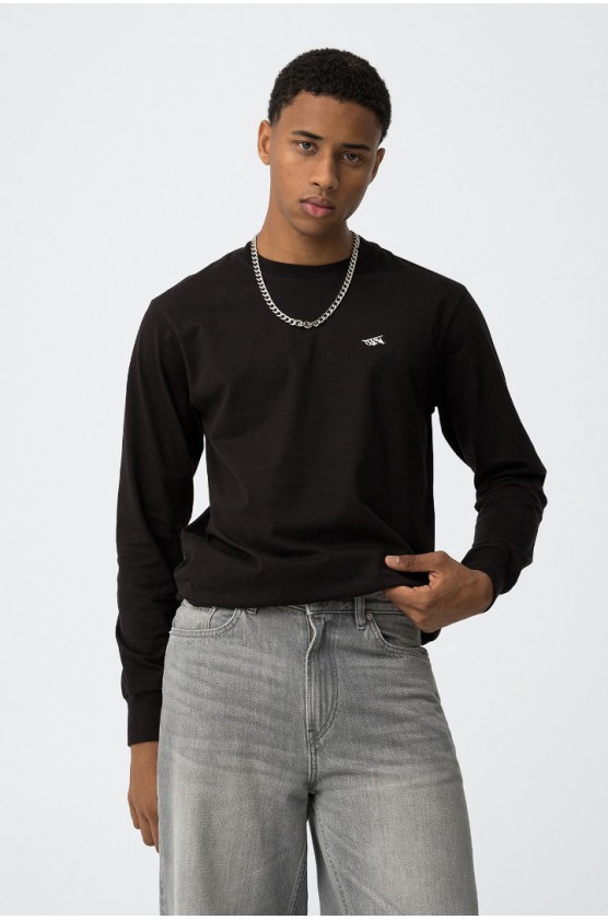 ΜΠΛΟΥΖΑ T-shirt  ΓΙΑ ΑΓΟΡΙ TIFFOSI 10061849-000 ΜΑΥΡΟ