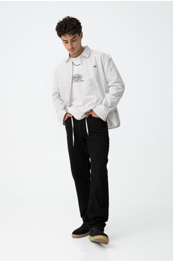 Παντελόνι Τζιν Wayne Relaxed Fit  για αγόρια Tiffosi 10062279-P10 Μαύρο