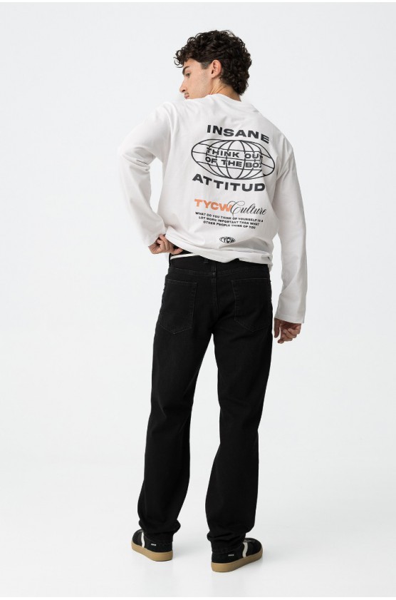 Παντελόνι Τζιν Wayne Relaxed Fit  για αγόρια Tiffosi 10062279-P10 Μαύρο
