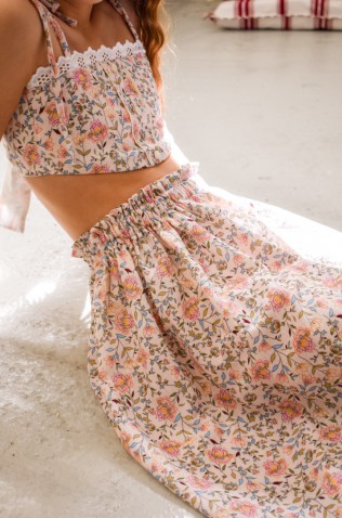 ΣΕΤ ΤΟΠ ΜΕ ΦΟΥΣΤΑ ΓΙΑ ΚΟΡΙΤΣΙΑ TWOSCOOPS  FLORAL