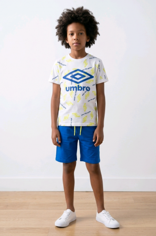 Σετ μπλούζα με βερμούδα για  αγόρι Umbro 82B6K0031T.21720 WHITE