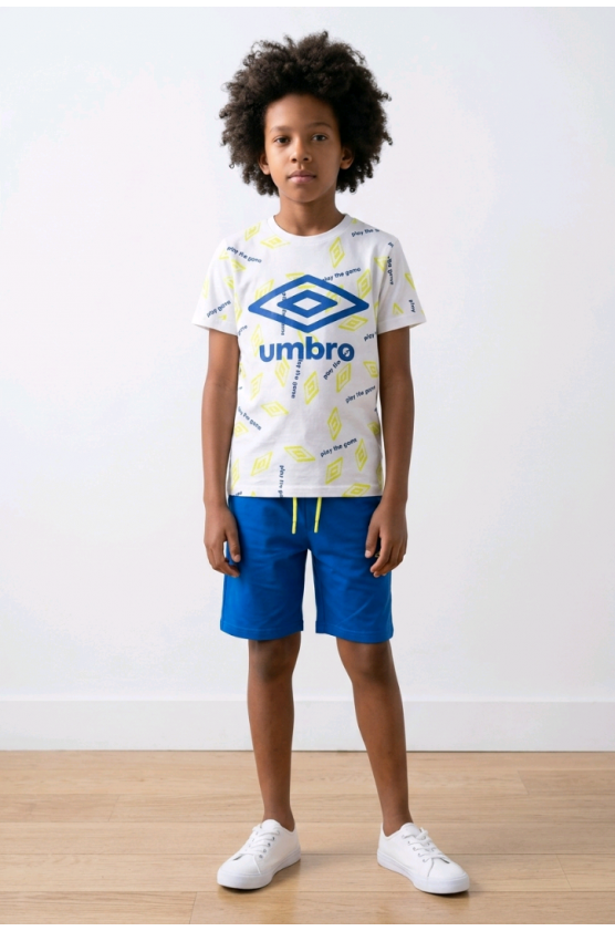 Σετ μπλούζα με βερμούδα για  αγόρι Umbro 82B6K0031T.21720 WHITE